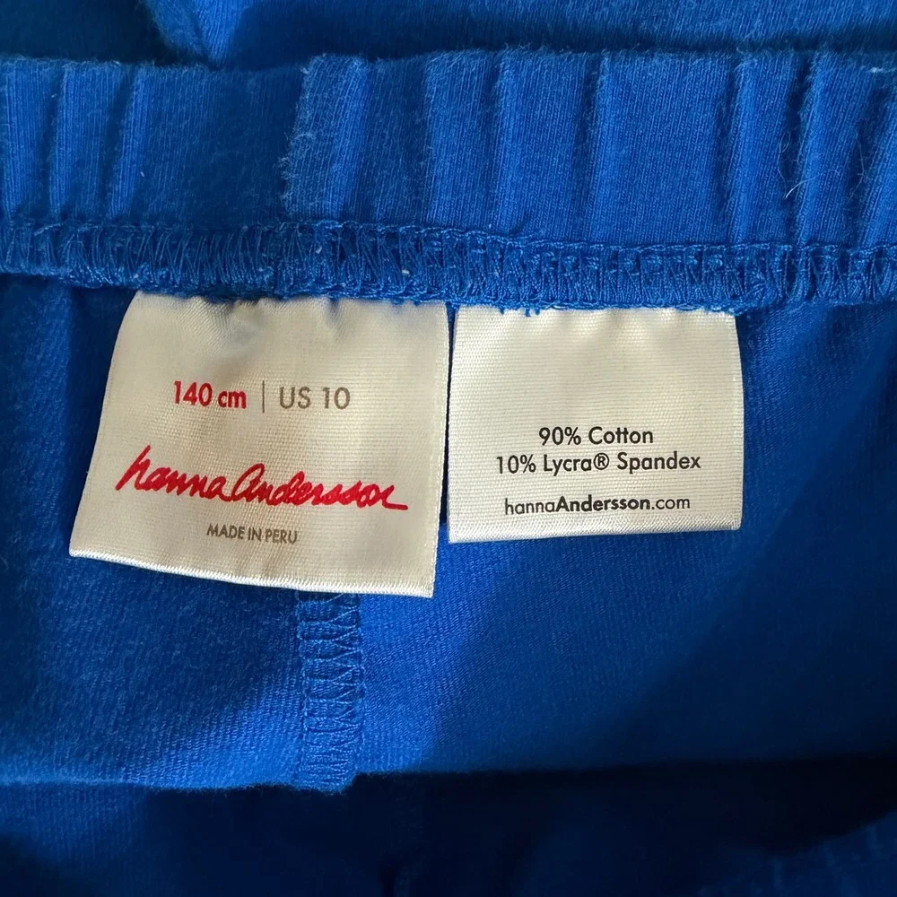 Hanna Andersson Bike Shorts Size 10‎ Blue Cotton Spandex